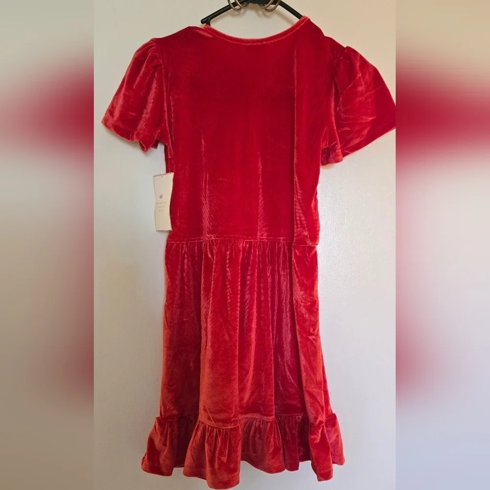 Red Velvet Short Sleeve Dress Sz 12